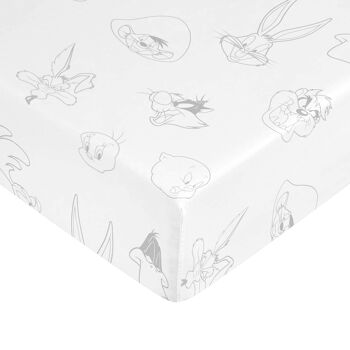 Drap-housse pour berceau Looney Tunes 100% coton 1