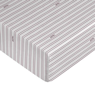 Hpotter 100% cotton burgundy striped fitted sheet