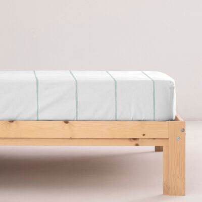 Ibiza Mint percale fitted sheet 200 threads