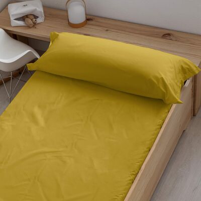 Mustard 100% cotton fitted sheet
