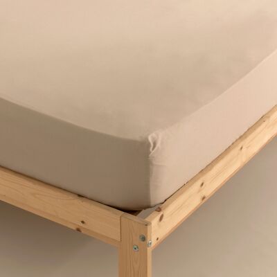 Satin fitted sheet 300 threads Cement