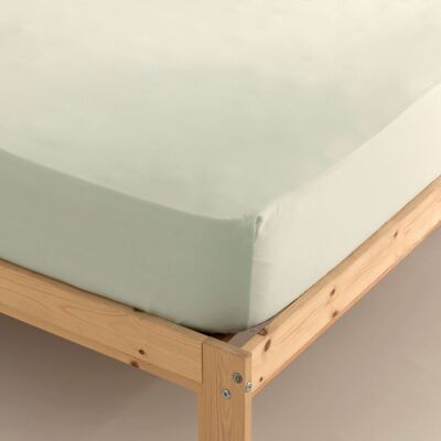 Satin fitted sheet 300 threads Mint