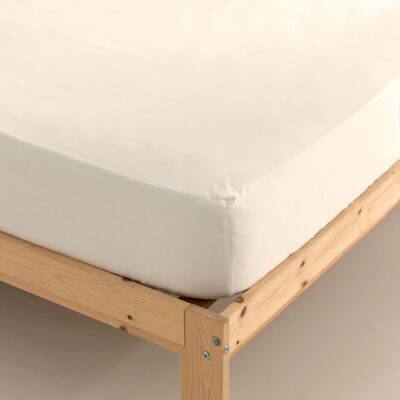 Drap housse satin 300 fils Naturel