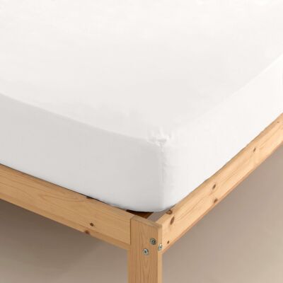 White 300 thread count satin fitted sheet