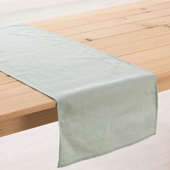 Chemin de table 100% Lin Aqua 45x140 cm 6