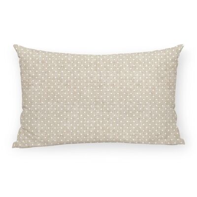 White Plumeti stain-resistant filled outdoor cushion 30x50 cm