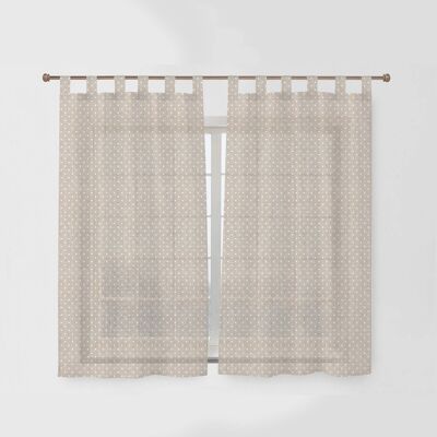 Cortina ventana visillo Plumeti 100x150 cm (pack 2 ud.)