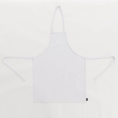 Apron without pocket 100% White Linen - 110x69 cm