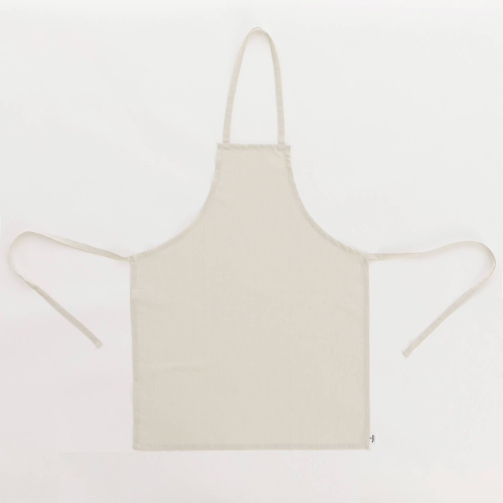 Apron without pocket 100% Natural Linen - 110x69 cm