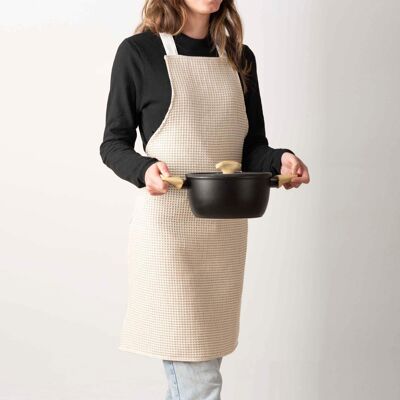 Waffle Linen Apron 110x69 cm