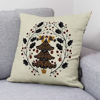 Housse de coussin Sapin de Noël 50x50 cm 100% coton 2