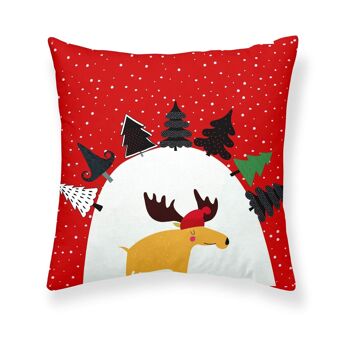 Housse de coussin Renne de Noël 50x50 cm 100% coton 1