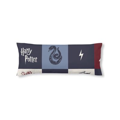 Federa cuscino 100% cotone Hogwarts a quadretti Blu