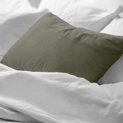 100% Linen Olivine Pillowcase