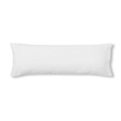 Taie d'oreiller blanche 100% coton 45x125 cm