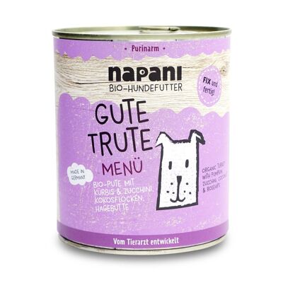 Menu bio pour chiens bonne dinde 800g