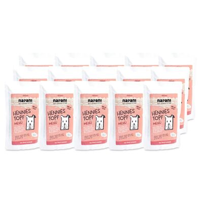 Organic Menu forDog Hennies Pot 14 x 150g