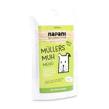 Menu bio pour chiens de Müller's Moo 150g 1