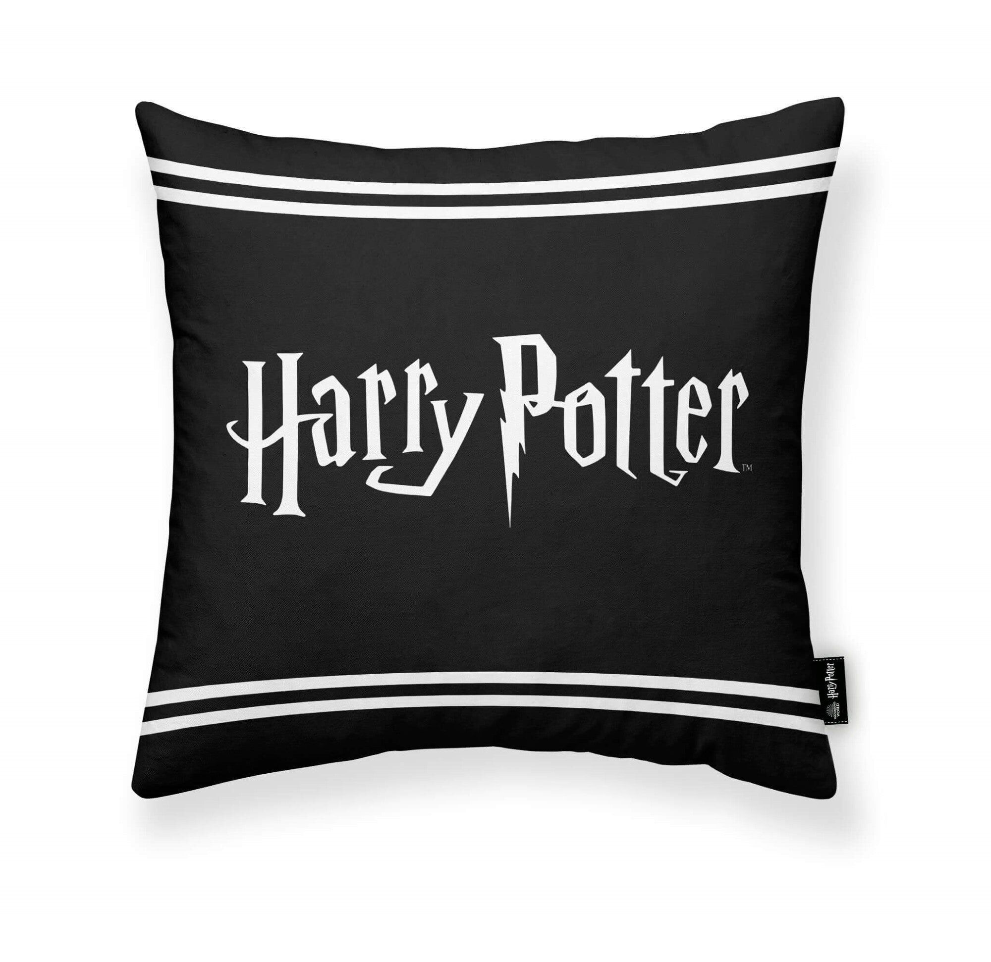 Kissenbezug aus 100 % Baumwolle, 45 x 45 cm, Harry Potter, Schwarz A