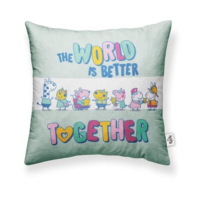 100% cotton cushion cover 45x45cm Together A