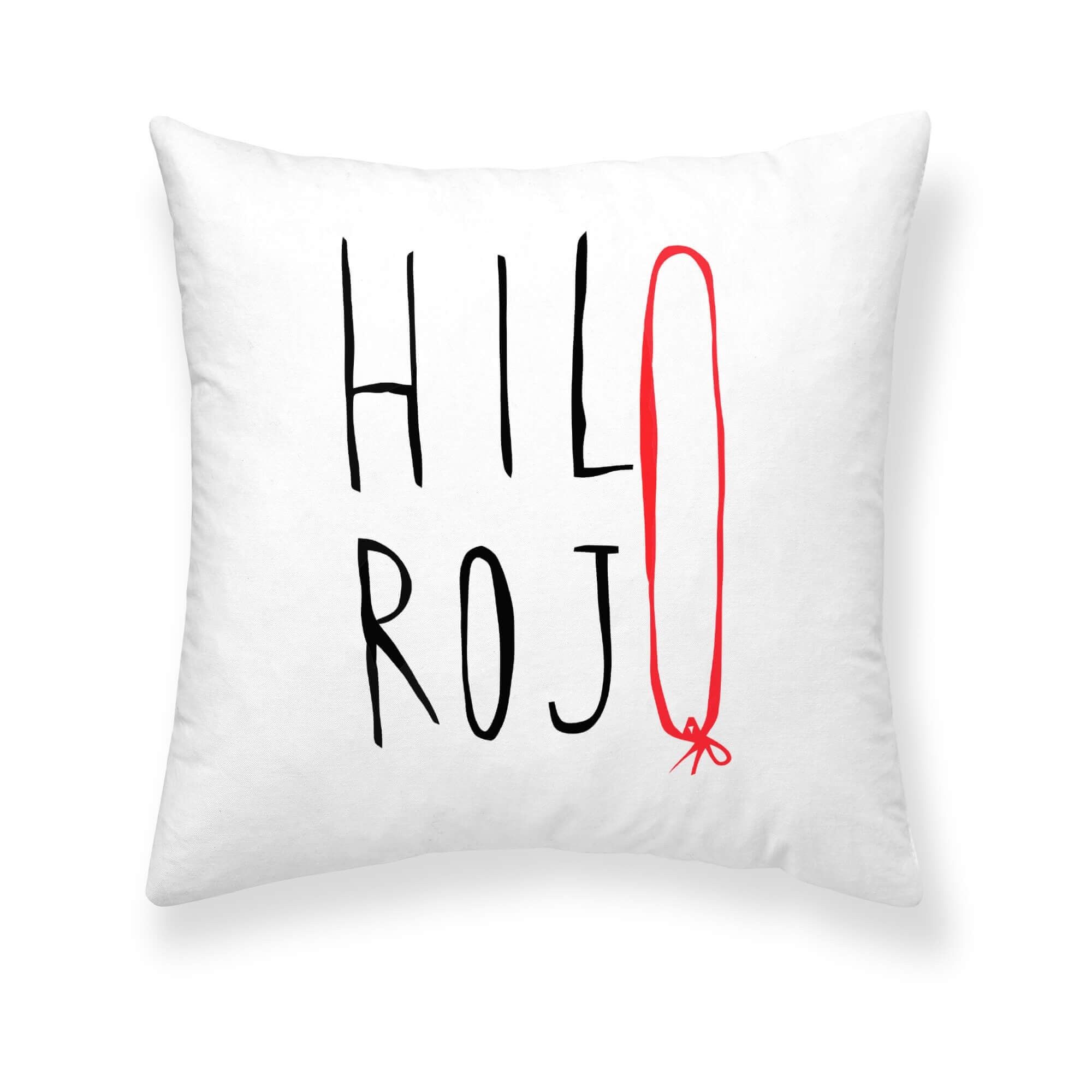 Federa per cuscino 50x50 cm 100% cotone Filo rosso