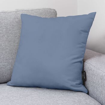 Housse de coussin 100% coton 50x50 cm Bleu Glace 2