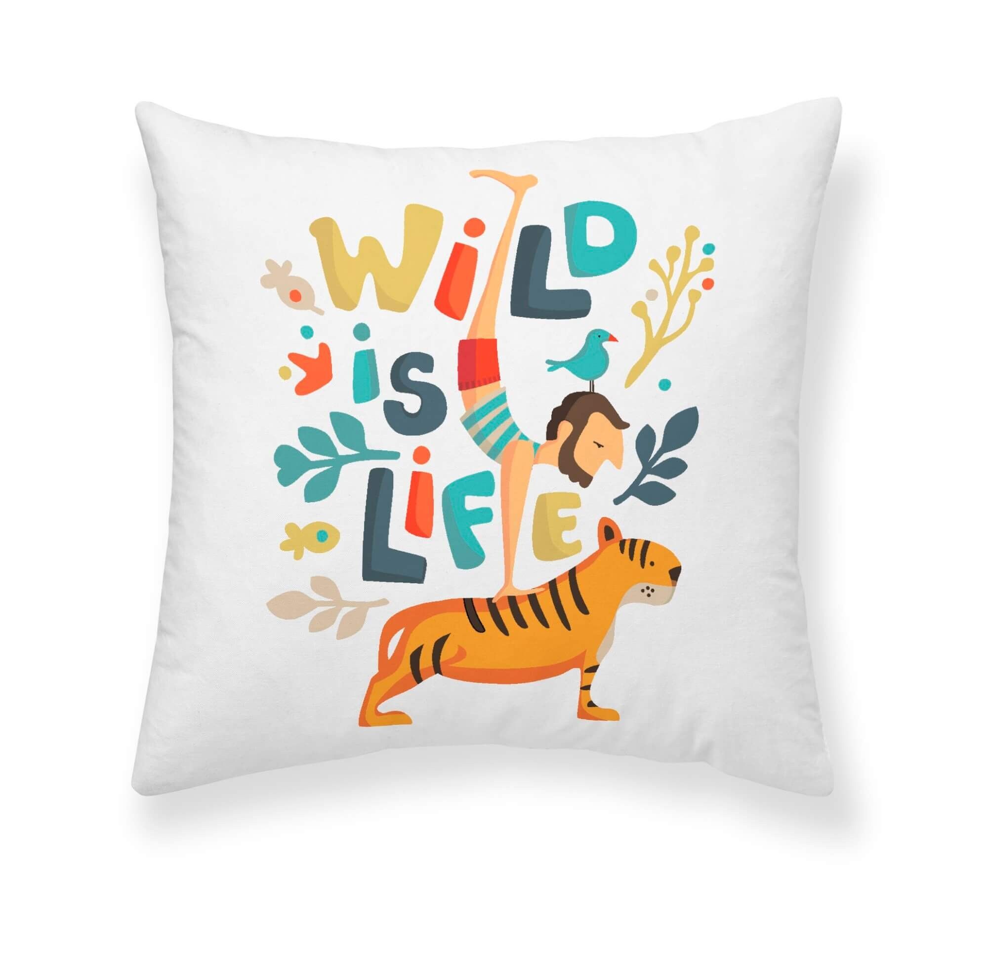 Funda de cojín 100% algodón 50x50 cm Life de Tutti Confetti