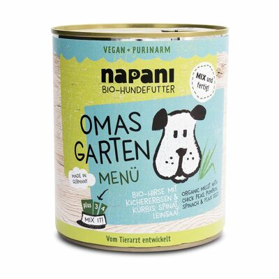 Menu bio pour chiens jardin de grand-mère 800g