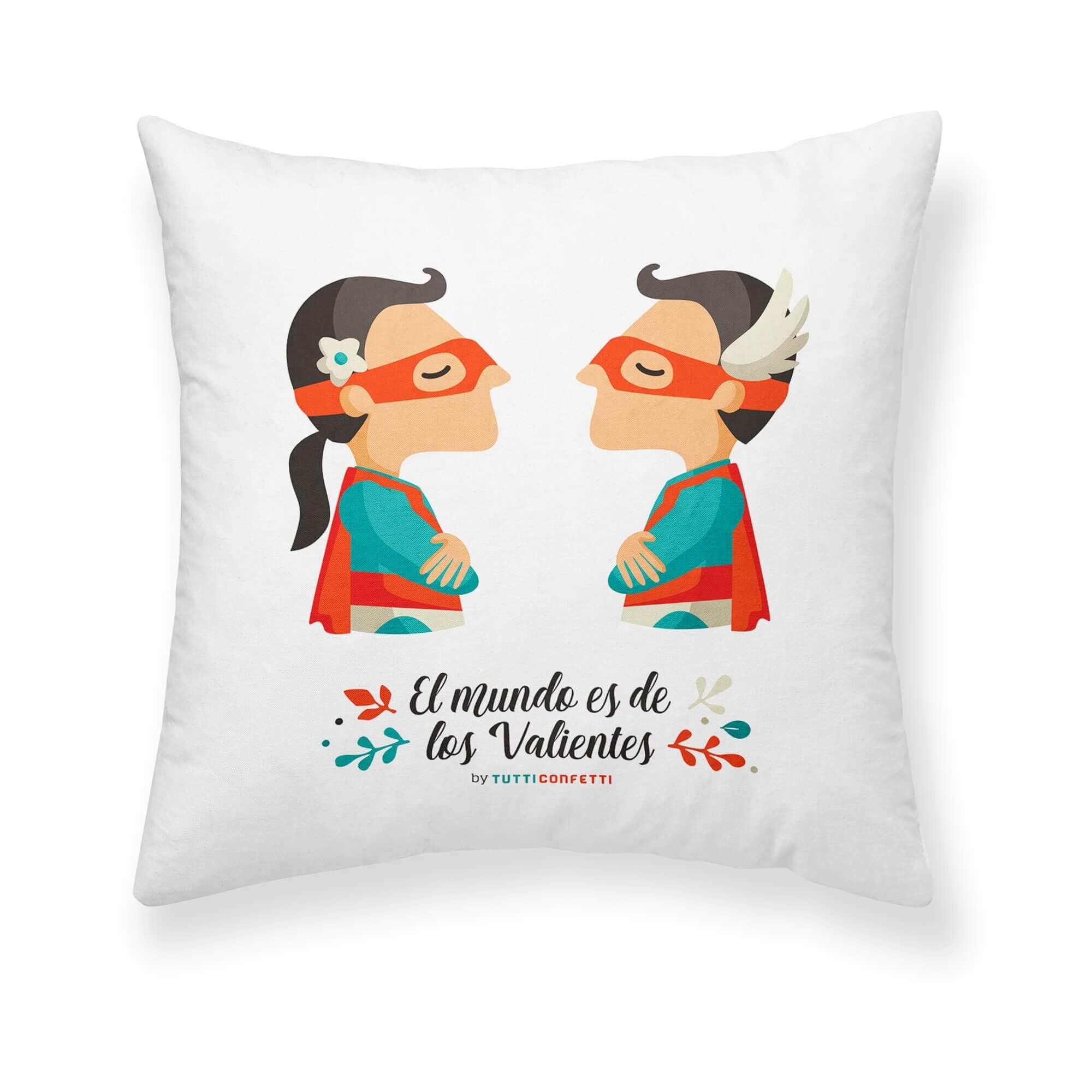 Kissenbezug aus 100 % Baumwolle, 50 x 50 cm, Brave