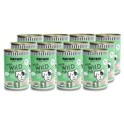 Canned food for dogs, pure game 12 x 400g