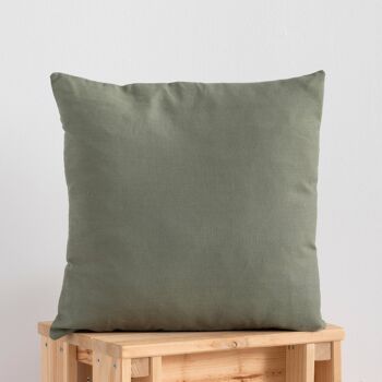 Housse de coussin Olivine 100% lin 50x50 cm 1