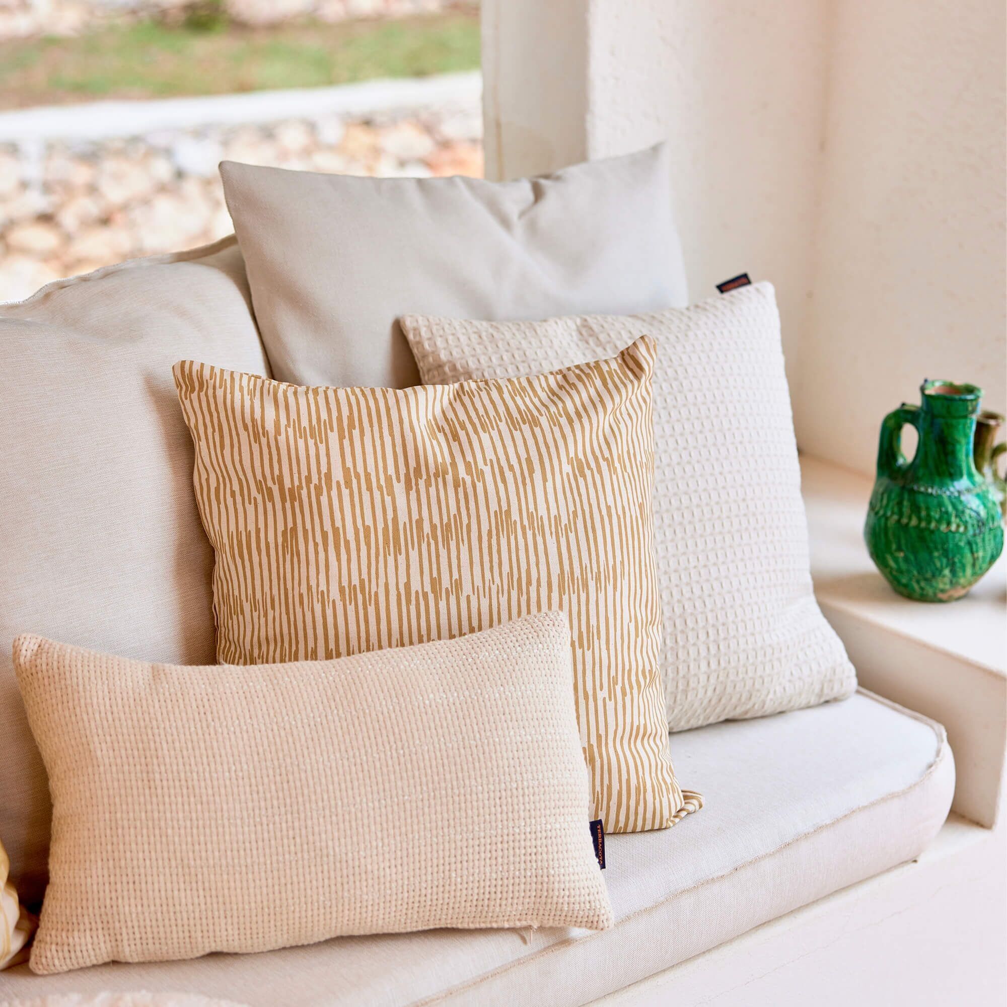 Fodera per cuscino jacquard 30x50 cm Agres Bone