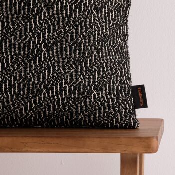 Housse de coussin jacquard 30x50 cm Benisa Noir 4