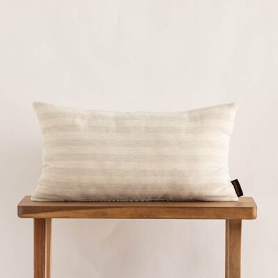 Jacquard cushion cover 30x50 cm Jávea Large Light Gray