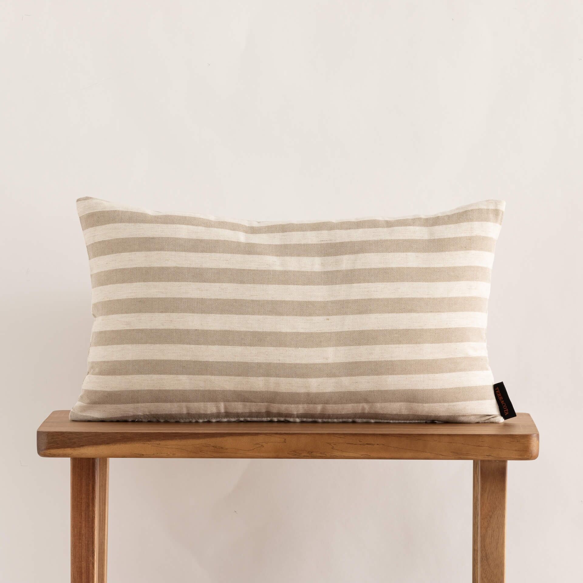 Fodera per cuscino jacquard 30x50 cm Jávea Grande Tabacco