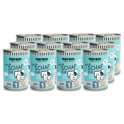 Dosenfutter für Hunde, Schaf pur 12 x 400g