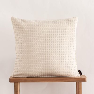 Housse de coussin jacquard 50x50 cm Sax Linen