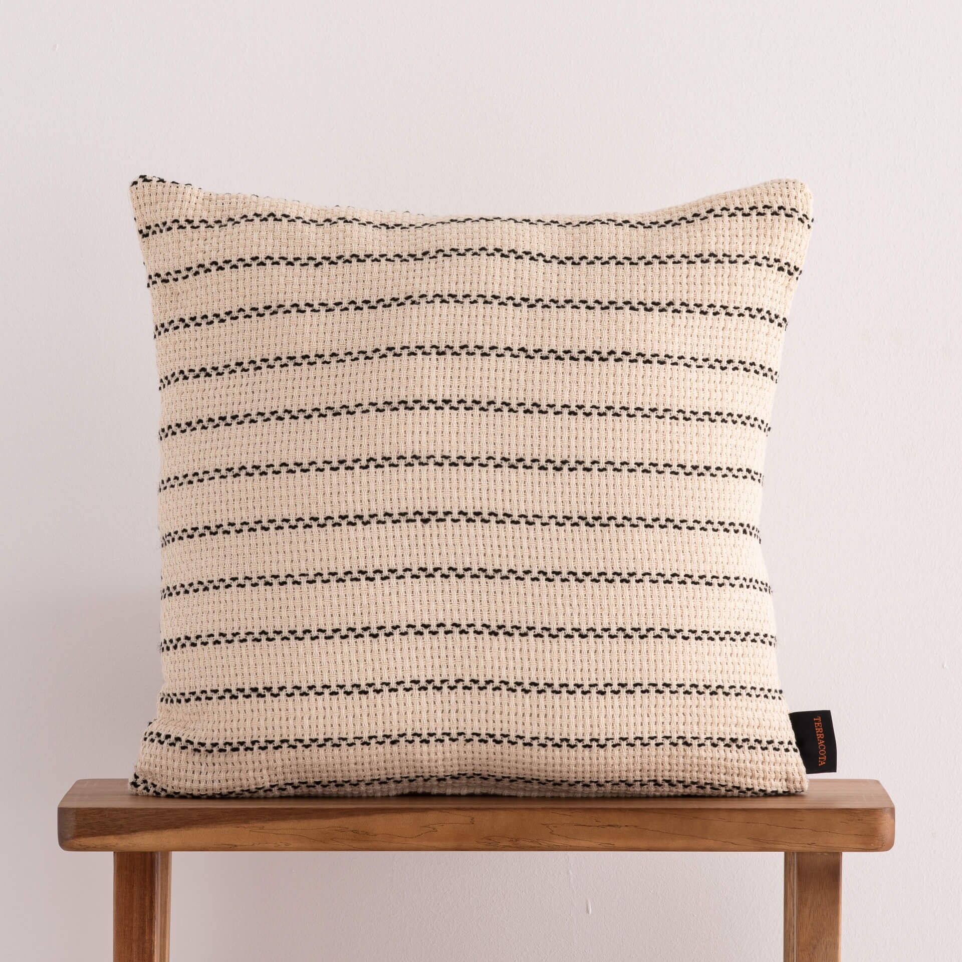 Fodera per cuscino jacquard 65x65 cm Agres Nero