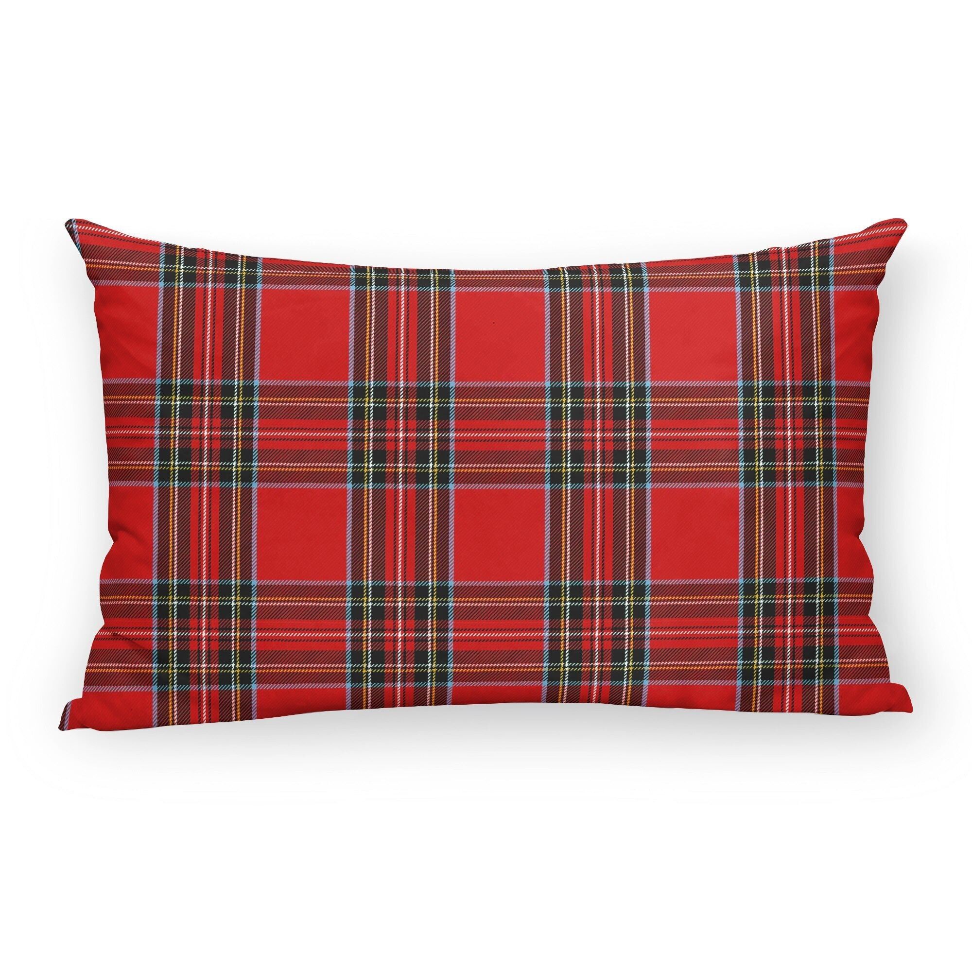 Fodera per cuscino grande in velluto Scottish Check 30x50 cm