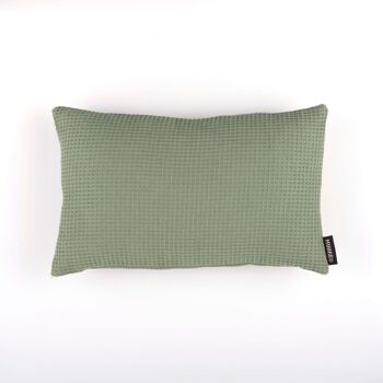 Housse de coussin Gaufre Desert Sauge 30x50 cm 1