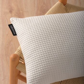 Housse de coussin Gaufre Naturelle 30x50 cm 2