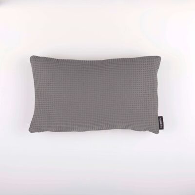 Housse de coussin Gaufre Titane 30x50 cm