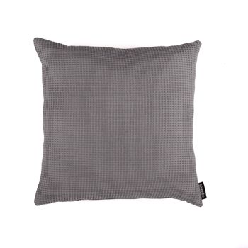 Housse de coussin Gaufre Titane 50x50 cm 1