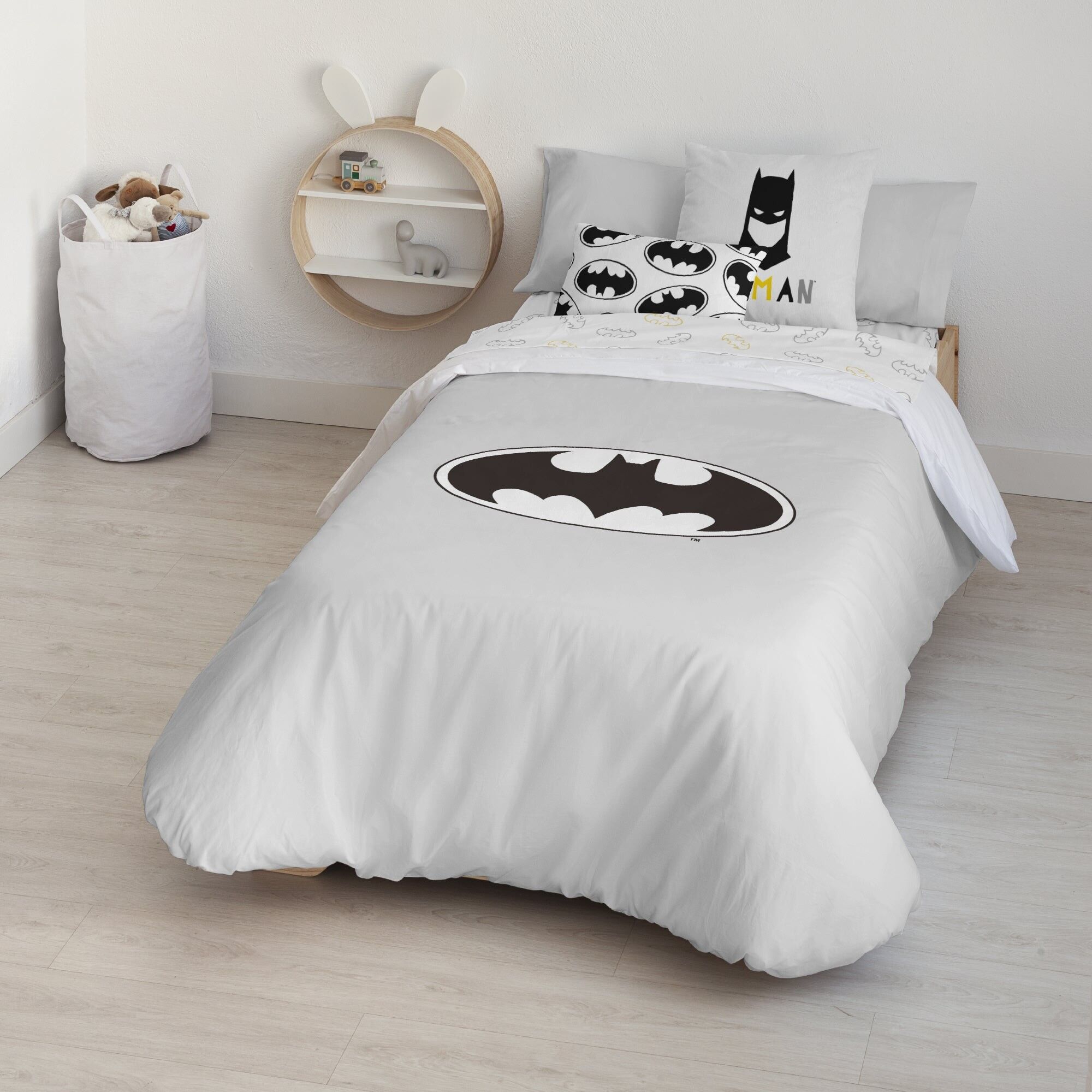 Copripiumino con bottoni 100% cotone Batlogo