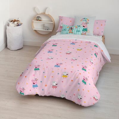 Superbe housse de couette à boutons 100 % coton