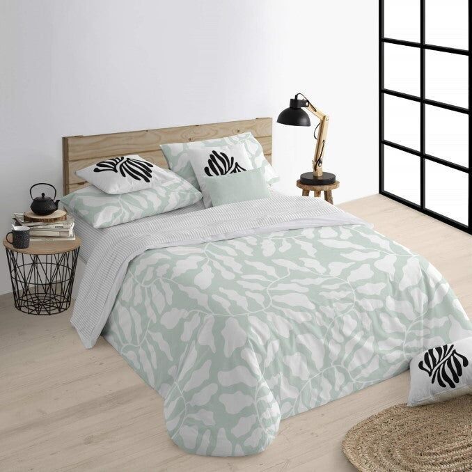 Copripiumino con bottoni 100% cotone Chame Mint