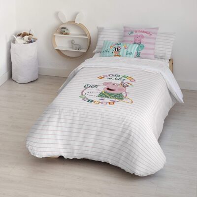 Housse de couette avec boutons 100% coton Find Joy