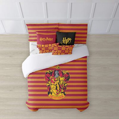 Bettbezug mit Knöpfen, Gryffindor-Schild aus 100 % Baumwolle