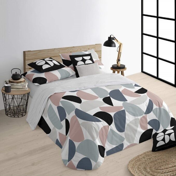 Copripiumino con bottoni 100% cotone Hayes Grey