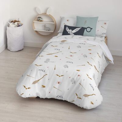 Housse de couette avec boutons 100% coton Poudlard Nordic